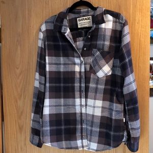 Purple garage boyfriend fit flannel